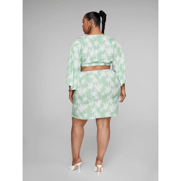 NWT Fashion to Figure Tika Palm Print O-Ring Dress - Picture 2 of 2